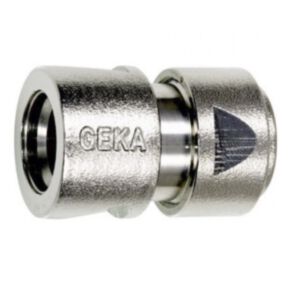 Geka Plus - nikkel - slangaansluiting 1/2" zonder waterstop (16 mm)